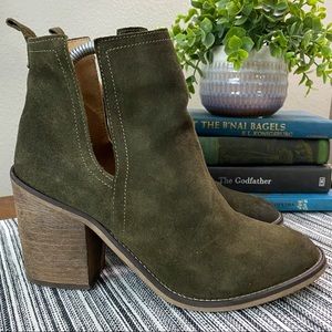 Rebels / Zelda Ankle Bootie. Sz 39. Khaki Green